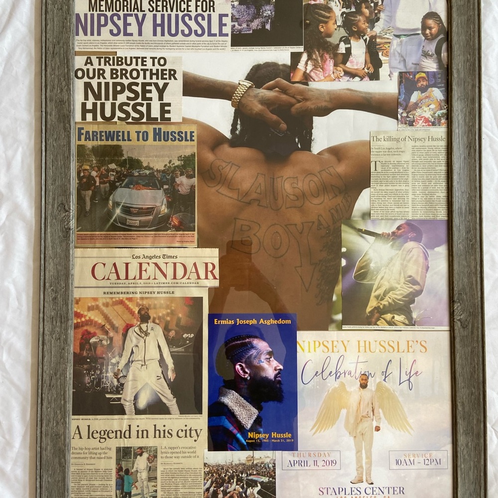 Nipsey Hussle Framed Collage